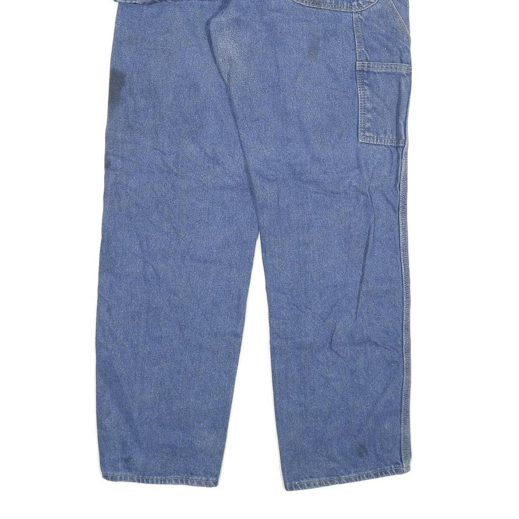 DICKIES Mens Blue Regular Fit Straight Leg Denim W30 L31 Workwear Zip Jeans