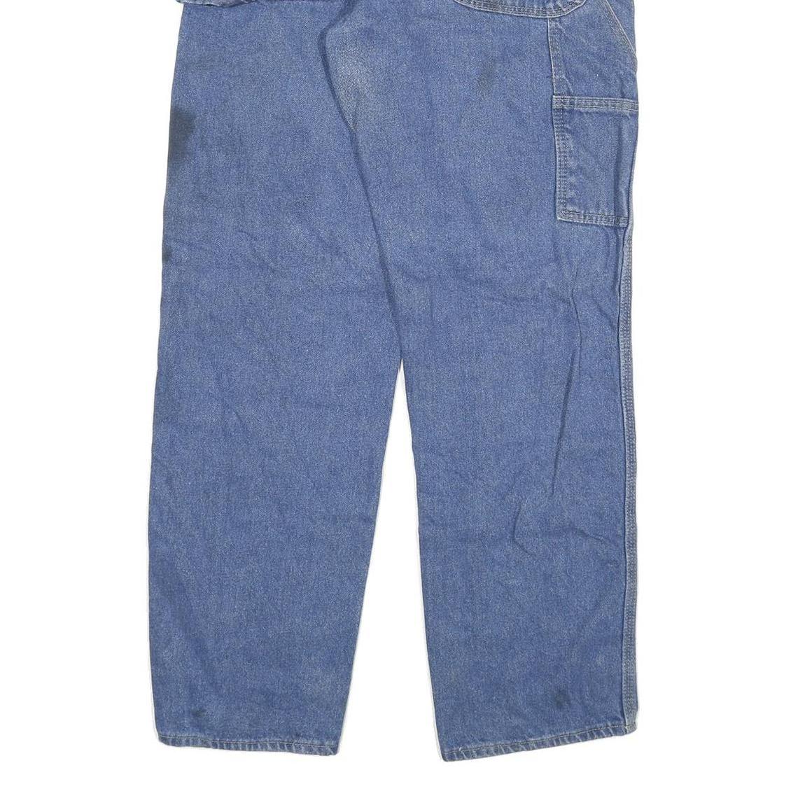 DICKIES Mens Blue Regular Fit Straight Leg Denim W30 L31 Workwear Zip Jeans