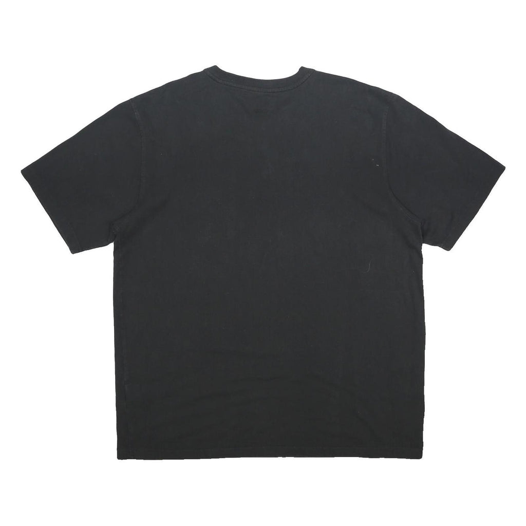 CARHARTT Mens Black Henley T-Shirt XL Short Sleeve Crew Neck Cotton Casual