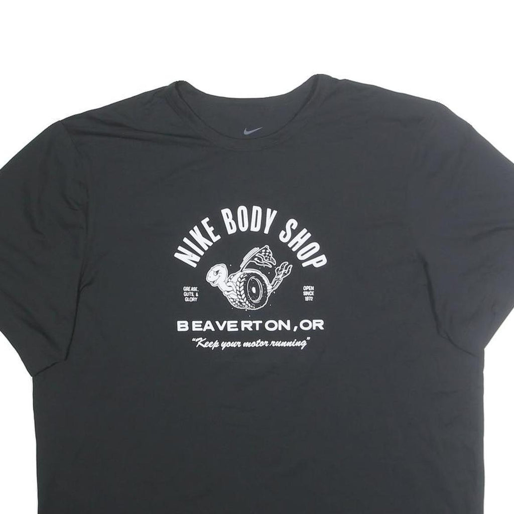 NIKE Mens Black Graphic T-Shirt XL Short Sleeve Crew Neck Sports Casual