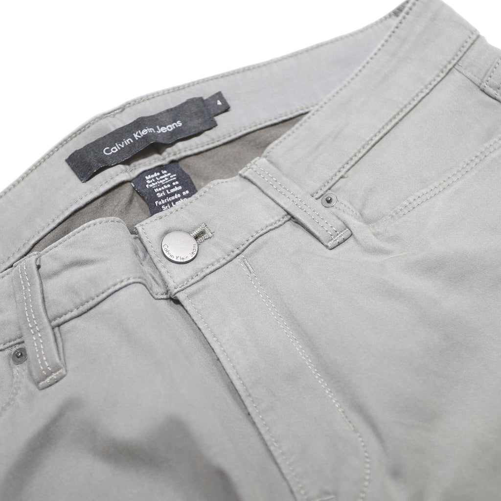 CALVIN KLEIN JEANS Womens Cotton Blend Grey Slim Skinny Trousers W28 L31 Casual