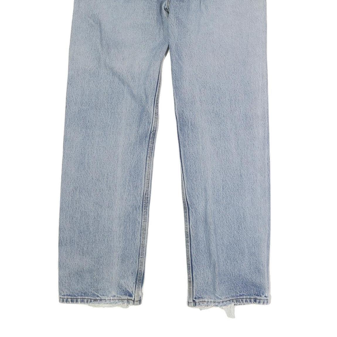 CARHARTT Mens Jeans Blue Regular Straight Denim Light W34 L31 Classic Button