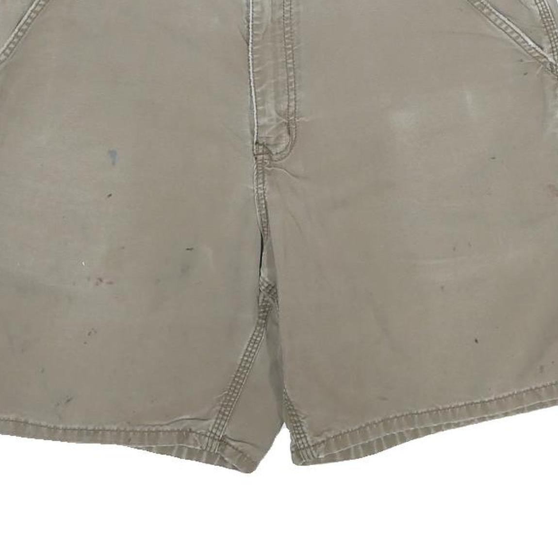 CHAMPION Mens Beige Workwear Shorts L W34 Cotton Casual Button Pocket