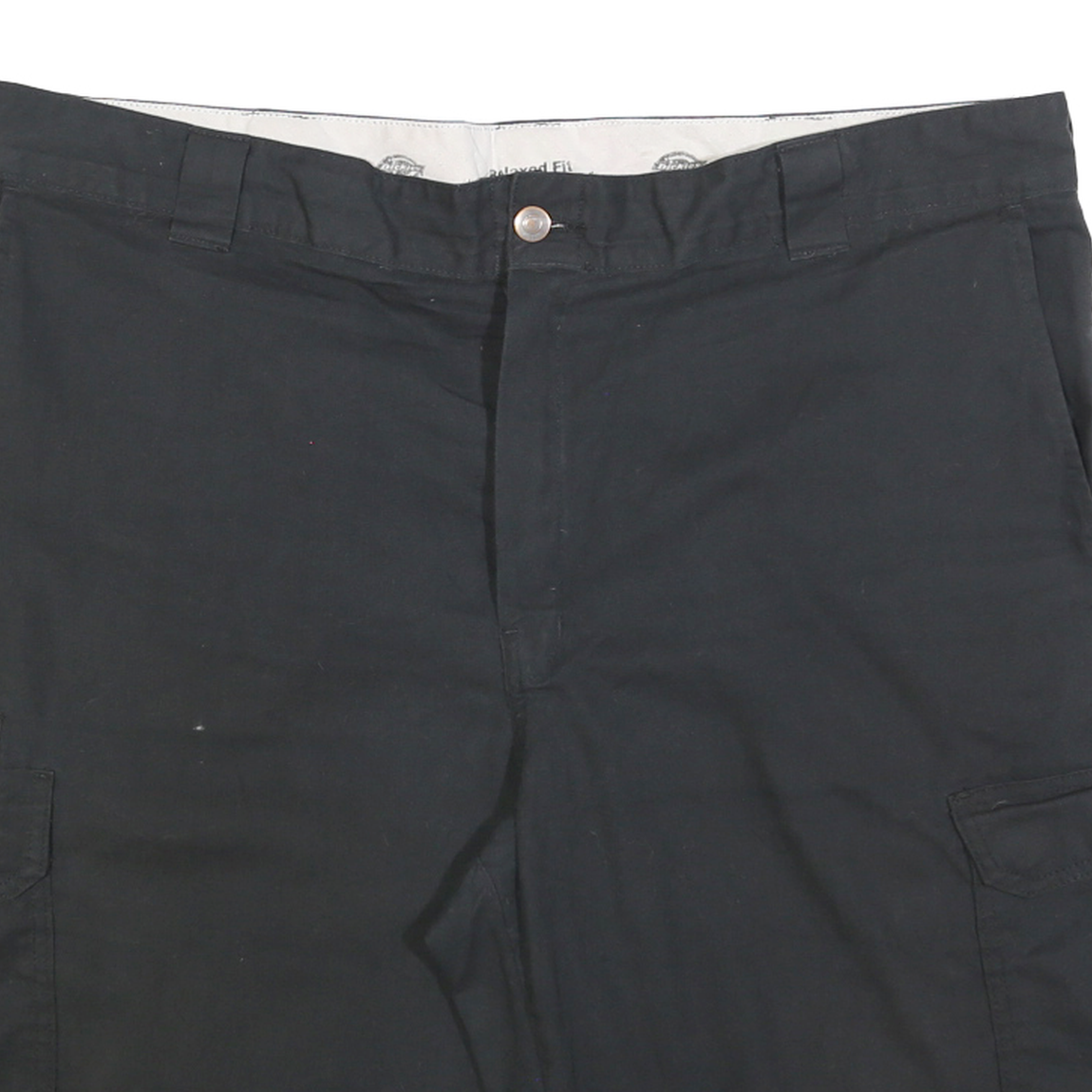 DICKIES Mens Black Cargo Shorts 2XL W42 Cotton Blend Relaxed Fit Pockets