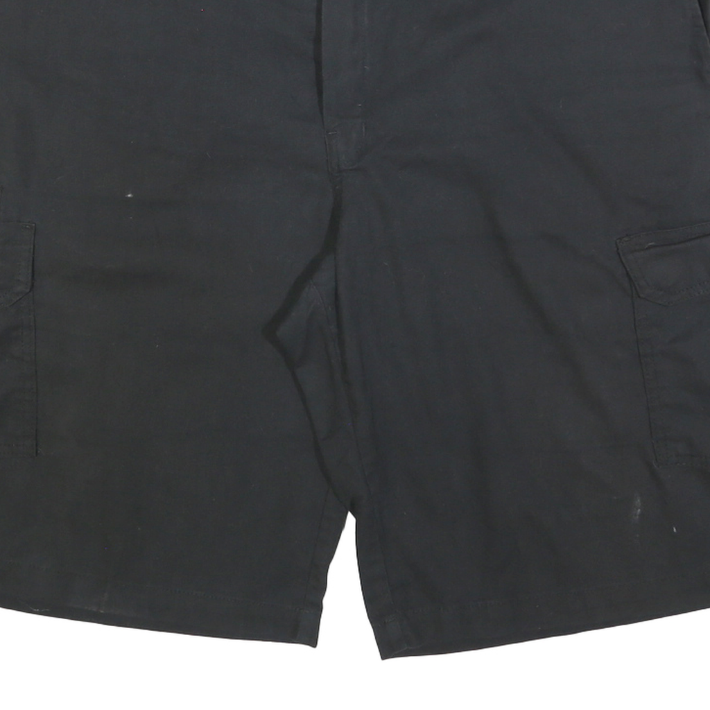 DICKIES Mens Black Cargo Shorts 2XL W42 Cotton Blend Relaxed Fit Pockets