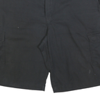 DICKIES Mens Black Cargo Shorts 2XL W42 Cotton Blend Relaxed Fit Pockets