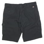 DICKIES Mens Black Cargo Shorts 2XL W42 Cotton Blend Relaxed Fit Pockets
