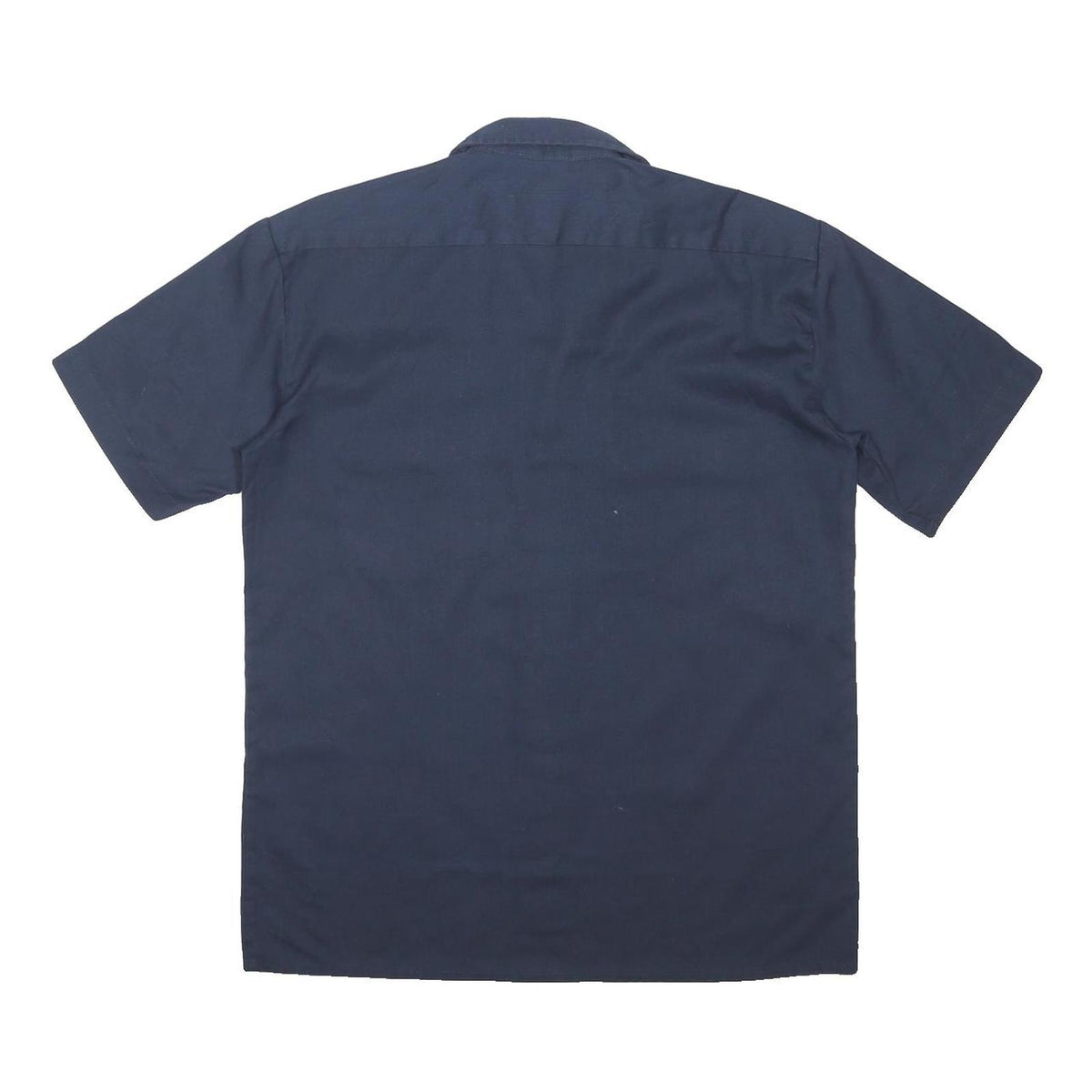 DICKIES Mens Navy Blue Workwear Shirt M Short Sleeve Button Pocket Polyester