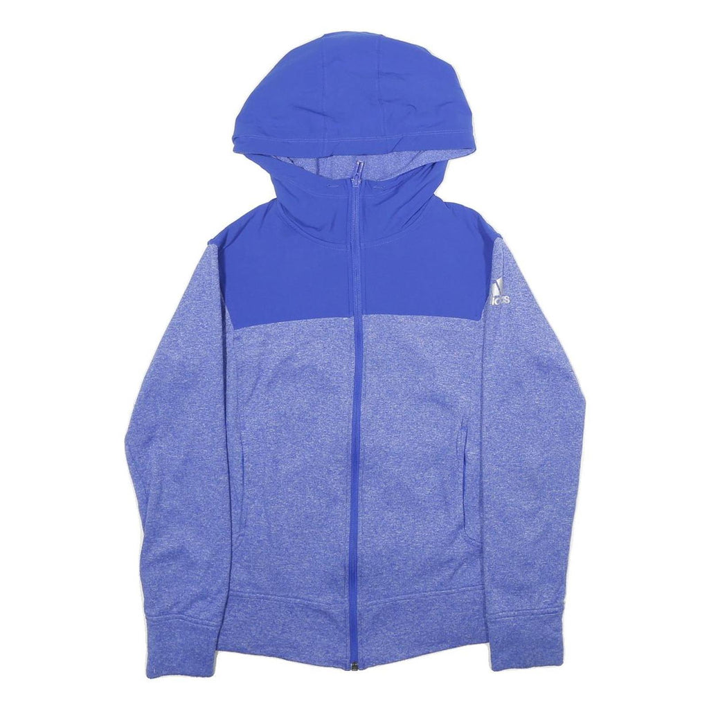 ADIDAS Womens Blue & Purple Full Zip Hoodie S Lightweight Sportswear Sweatshirt