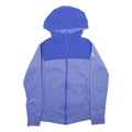 ADIDAS Womens Blue & Purple Full Zip Hoodie S Lightweight Sportswear Sweatshirt