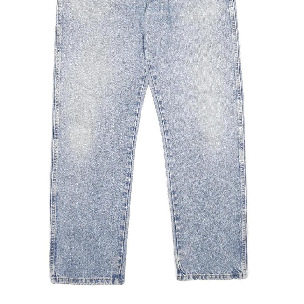 WRANGLER Mens Regular Fit Blue Denim Stone Wash Jeans W36 L32 Classic Cotton Zip