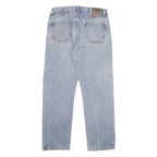 WRANGLER Mens Regular Fit Blue Denim Stone Wash Jeans W36 L32 Classic Cotton Zip