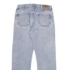 WRANGLER Mens Regular Fit Blue Denim Stone Wash Jeans W36 L32 Classic Cotton Zip