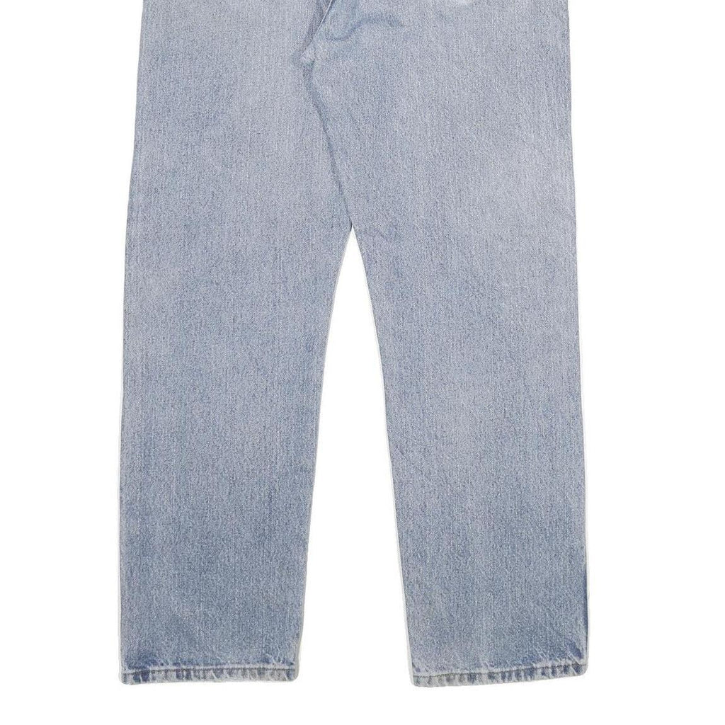 WRANGLER Mens Regular Fit Blue Denim Stone Wash Jeans W36 L32 Classic Cotton Zip