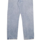 WRANGLER Mens Regular Fit Blue Denim Stone Wash Jeans W36 L32 Classic Cotton Zip