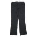 DICKIES Womens Slim Black Cotton Blend Trousers W34 L34 Zip Closure Straight Leg
