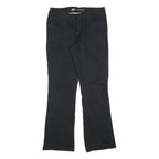 DICKIES Womens Slim Black Cotton Blend Trousers W34 L34 Zip Closure Straight Leg