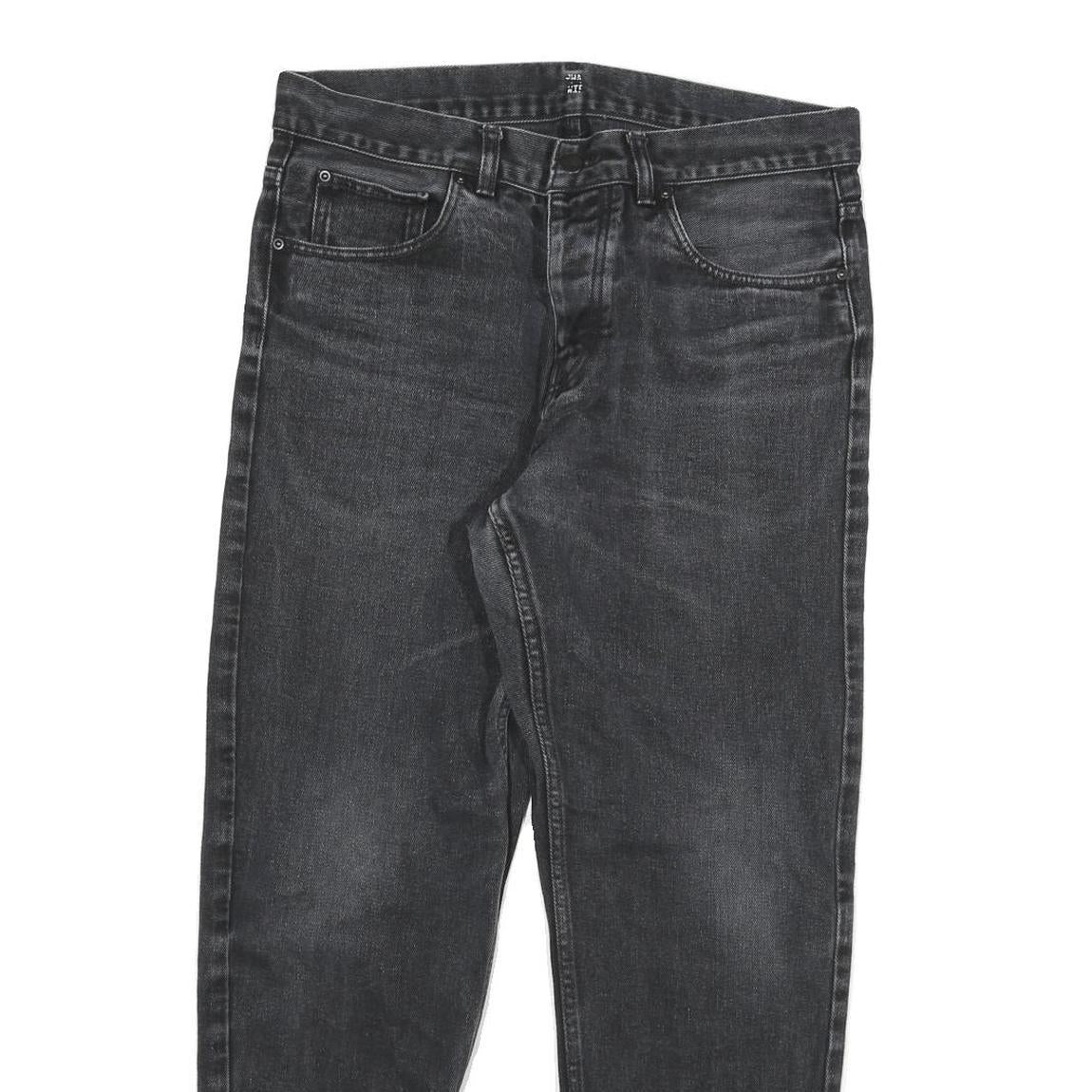 CARHARTT Mens Slim Fit Black Denim Jeans W32 L27 Cotton Blend Zip Casual Wear