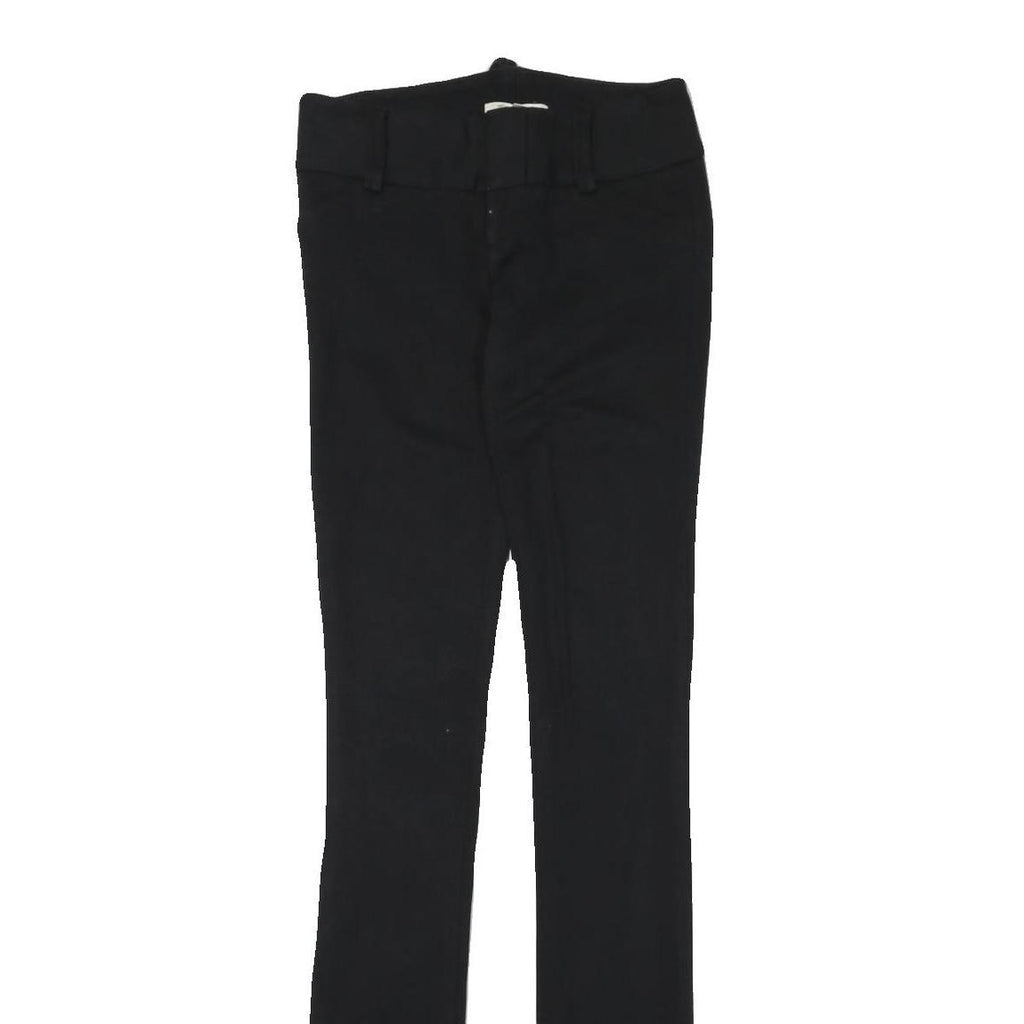 ALICE & OLIVIA Womens Cotton Blend Black Slim Straight Trousers W28 L35 Elegant
