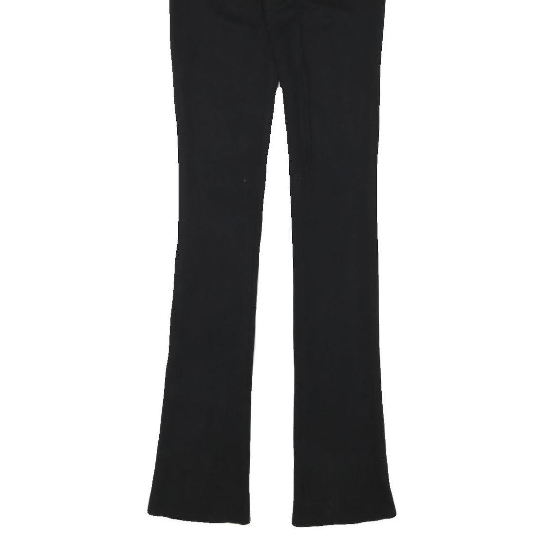 ALICE & OLIVIA Womens Cotton Blend Black Slim Straight Trousers W28 L35 Elegant