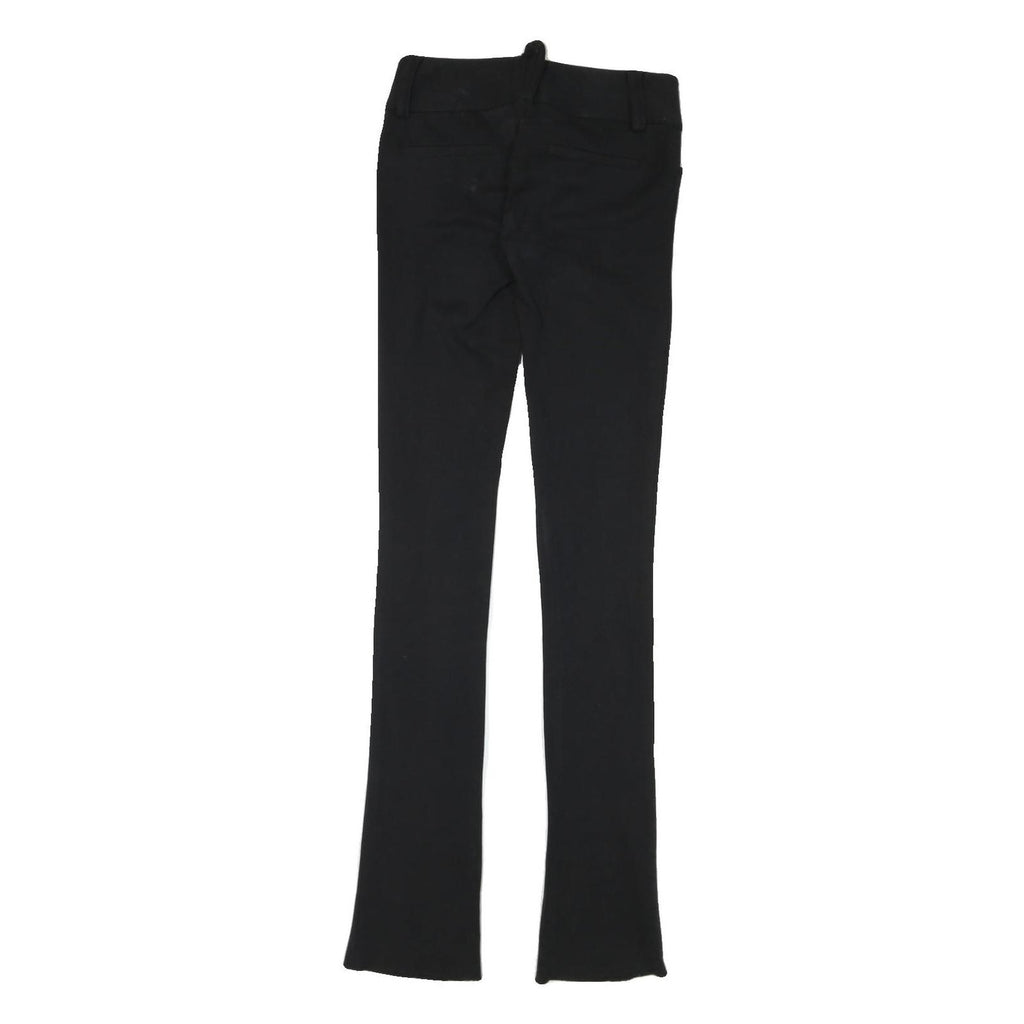 ALICE & OLIVIA Womens Cotton Blend Black Slim Straight Trousers W28 L35 Elegant