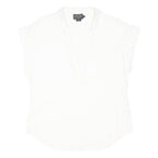 PENDLETON Womens White Cotton Basic Sleeveless V-Neck Top S