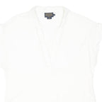 PENDLETON Womens White Cotton Basic Sleeveless V-Neck Top S