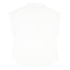 PENDLETON Womens White Cotton Basic Sleeveless V-Neck Top S