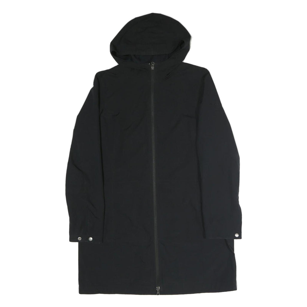 COLUMBIA Mens Black Outdoor Jacket L Polyester Plain Hooded Zip Long Sleeve