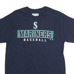 MAJESTIC Mens Navy Mariners Baseball Graphic T-Shirt M Short Sleeve Crew Neck