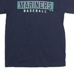 MAJESTIC Mens Navy Mariners Baseball Graphic T-Shirt M Short Sleeve Crew Neck