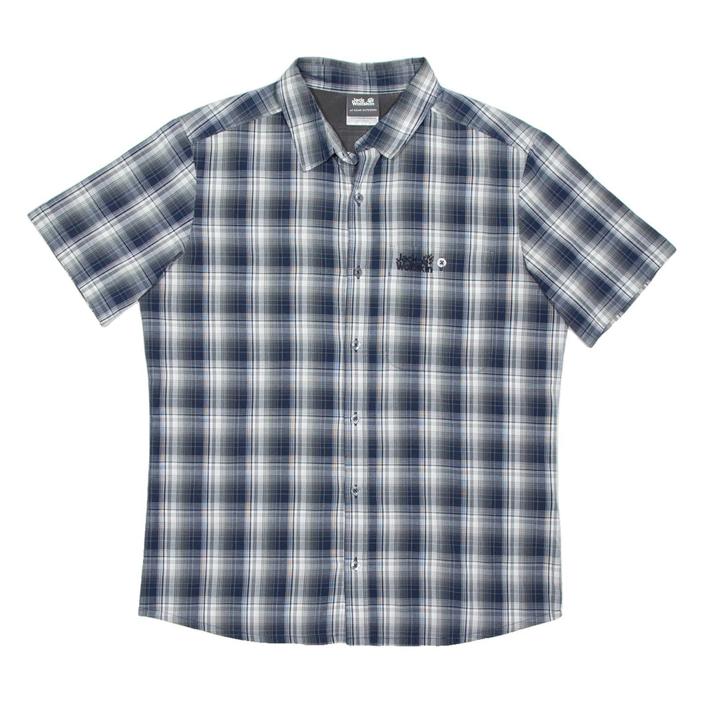 JACK WOLFSKIN Mens Shirt Blue Check S