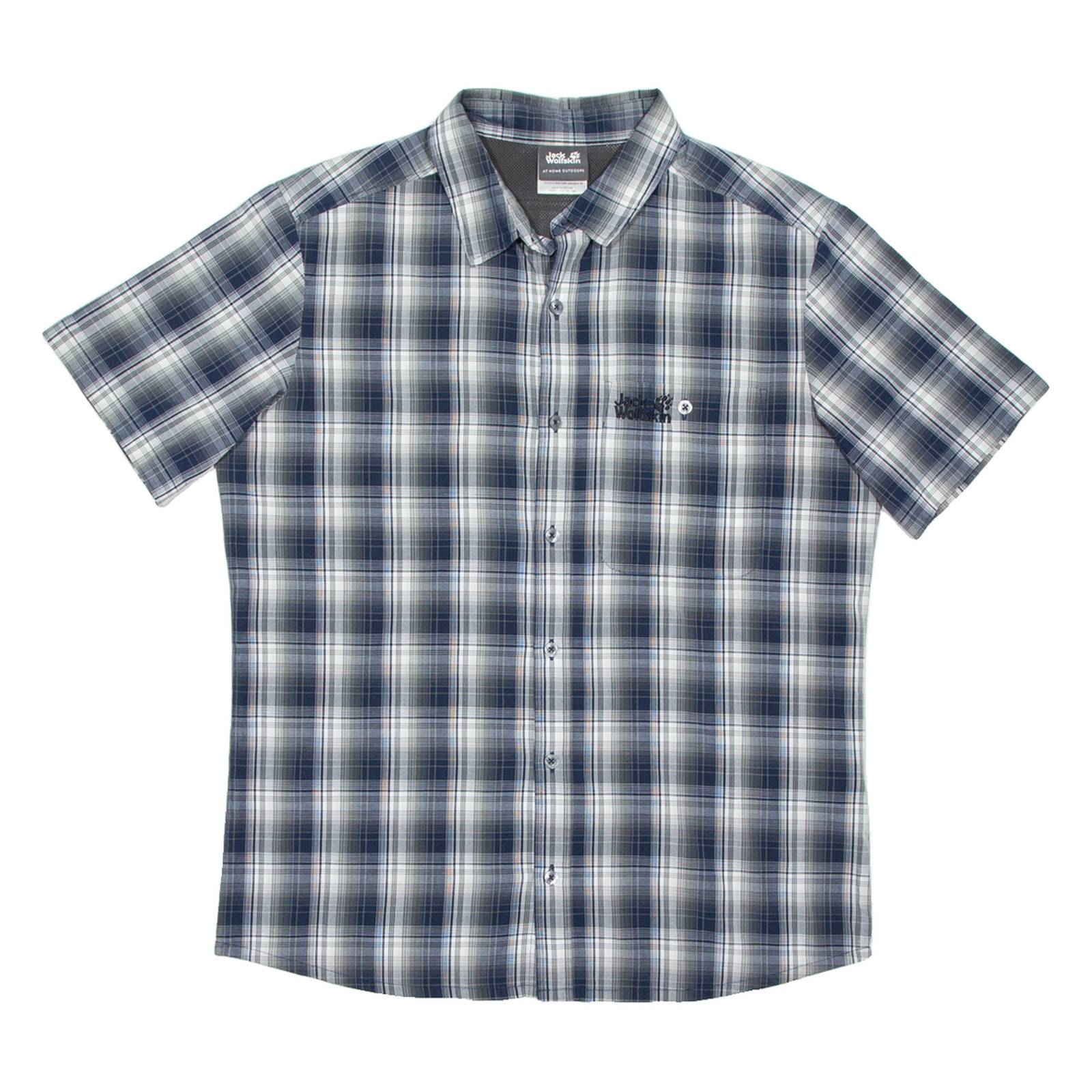 JACK WOLFSKIN Mens Shirt Blue Check S
