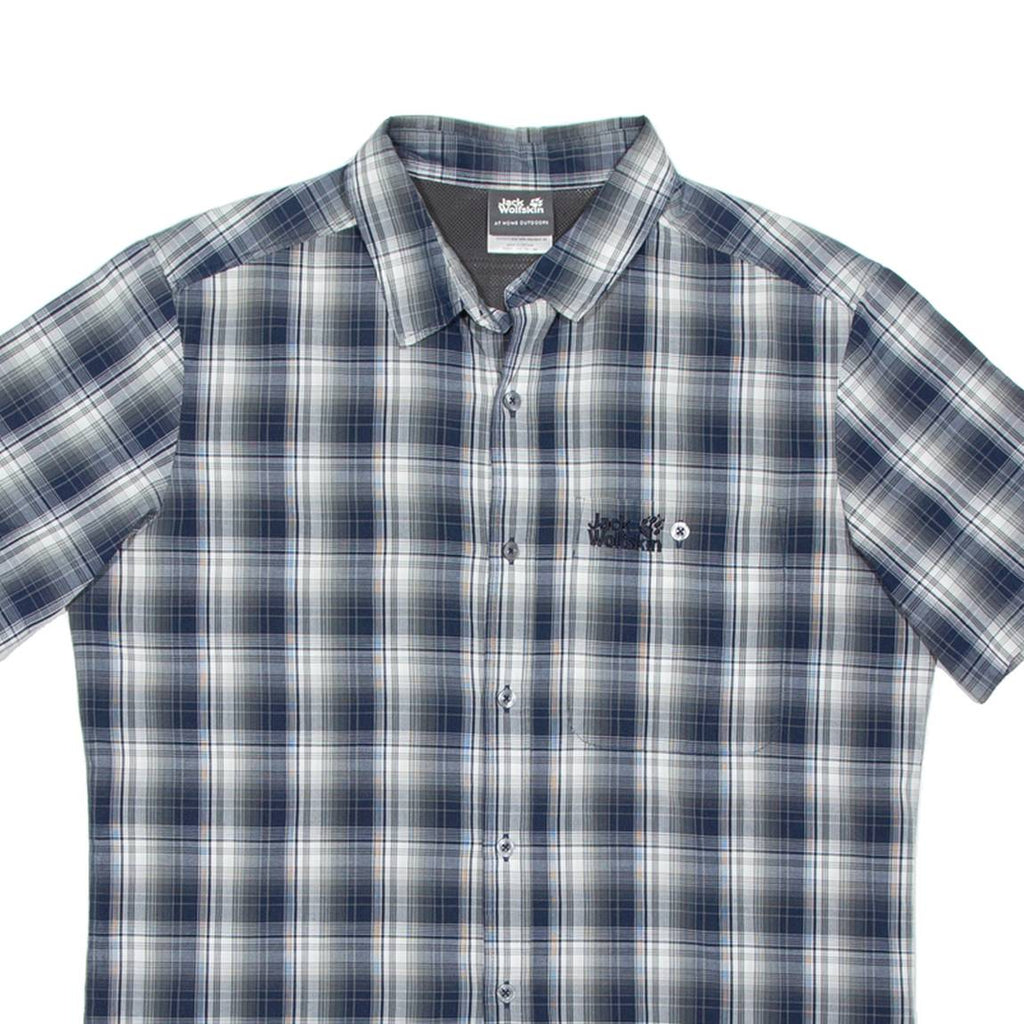 JACK WOLFSKIN Mens Shirt Blue Check S