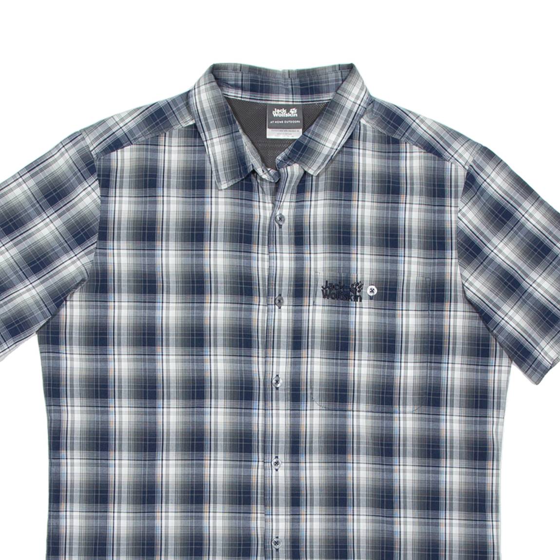 JACK WOLFSKIN Mens Shirt Blue Check S
