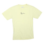 KARL KANI Mens Yellow Graphic T-Shirt 2XL Short Sleeve Crew Neck Casual Cotton