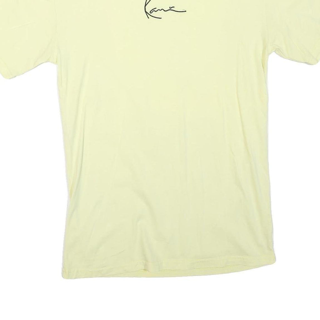 KARL KANI Mens Yellow Graphic T-Shirt 2XL Short Sleeve Crew Neck Casual Cotton