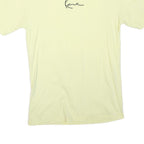KARL KANI Mens Yellow Graphic T-Shirt 2XL Short Sleeve Crew Neck Casual Cotton