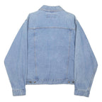WRANGLER HERO Mens Blue Denim Button Jacket L Cotton Blend Classic Fit