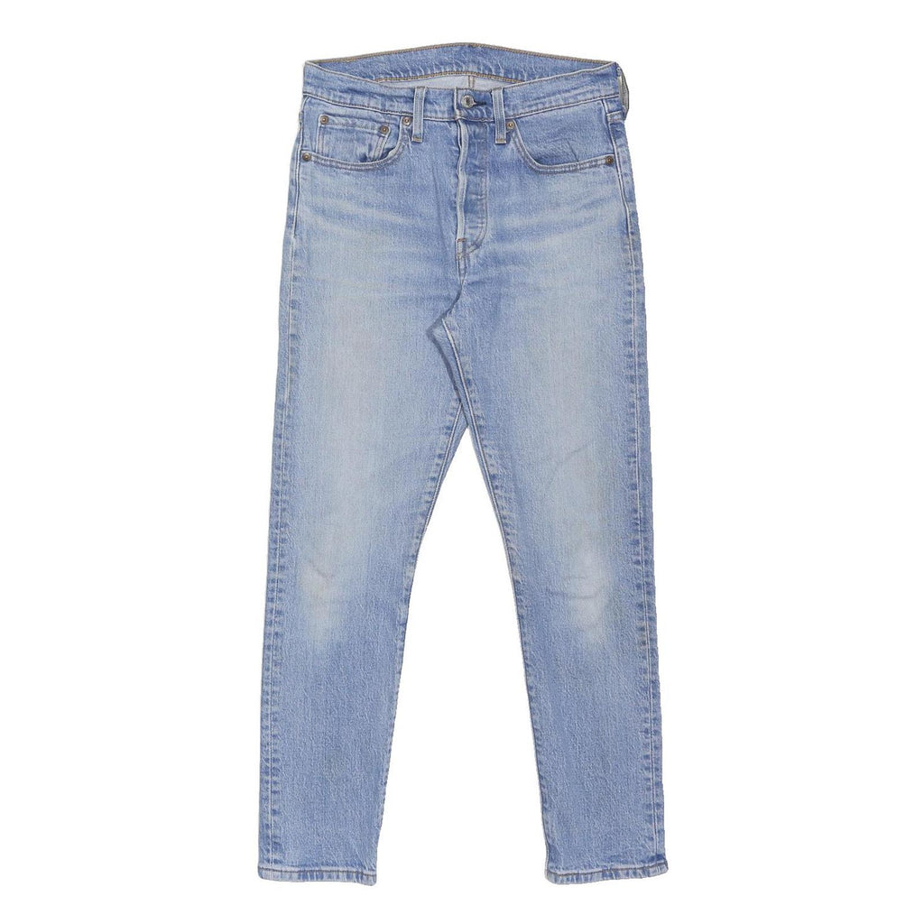 LEVI'S 501S Mens Jeans Blue Slim Skinny Denim Light W30 L28 Button Closure