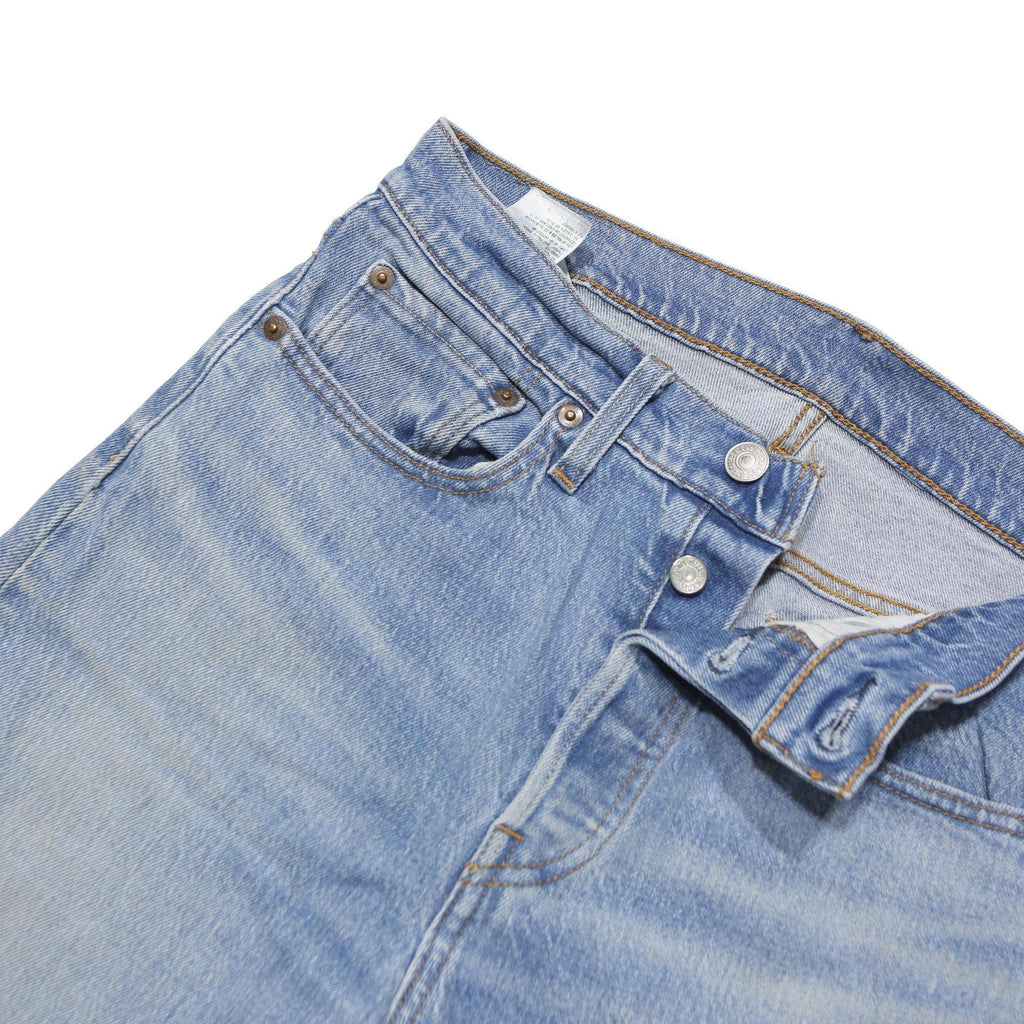 LEVI'S 501S Mens Jeans Blue Slim Skinny Denim Light W30 L28 Button Closure