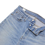 LEVI'S 501S Mens Jeans Blue Slim Skinny Denim Light W30 L28 Button Closure