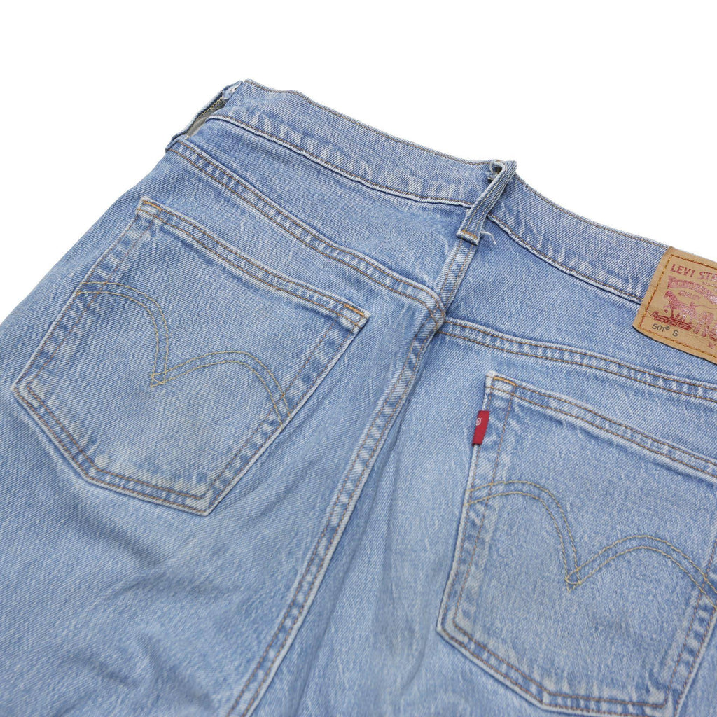 LEVI'S 501S Mens Jeans Blue Slim Skinny Denim Light W30 L28 Button Closure