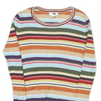 OLD NAVY Womens Multicolour Patterned Rib Knit Crew Neck Jumper M Cotton Blend