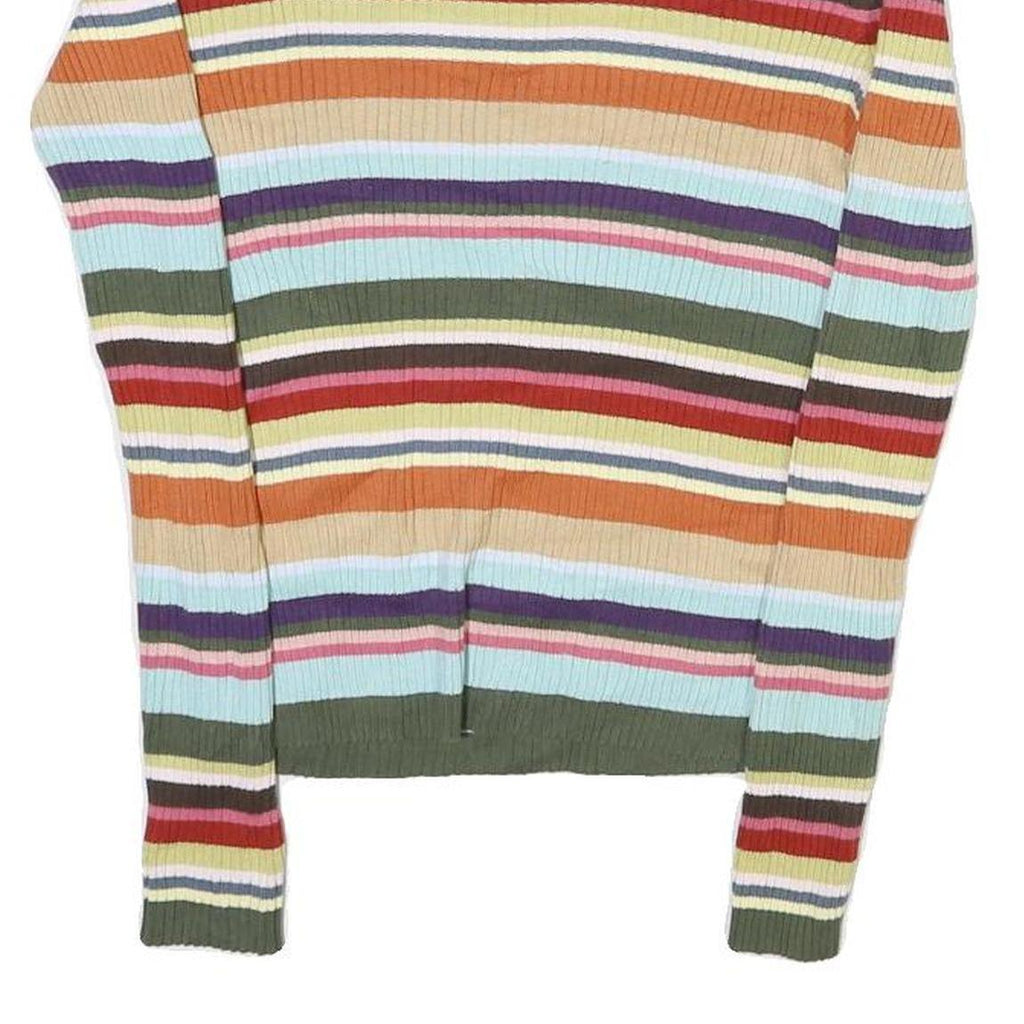 OLD NAVY Womens Multicolour Patterned Rib Knit Crew Neck Jumper M Cotton Blend