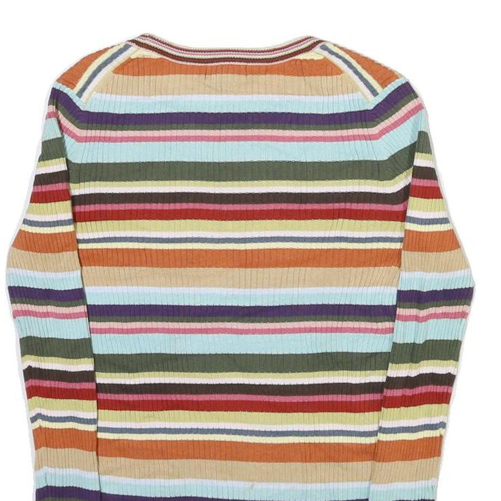 OLD NAVY Womens Multicolour Patterned Rib Knit Crew Neck Jumper M Cotton Blend