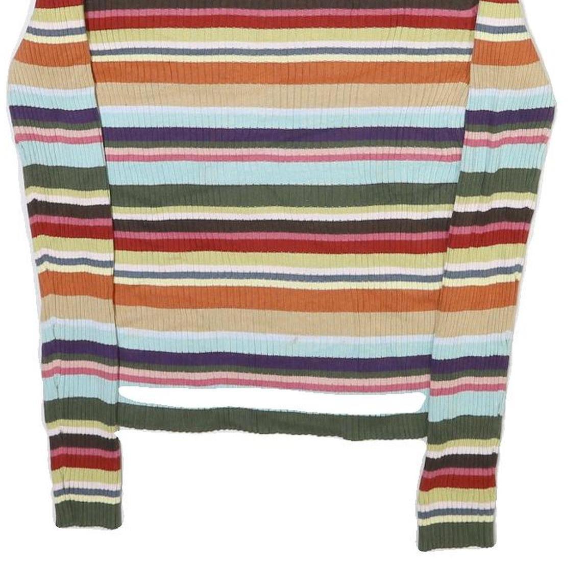 OLD NAVY Womens Multicolour Patterned Rib Knit Crew Neck Jumper M Cotton Blend