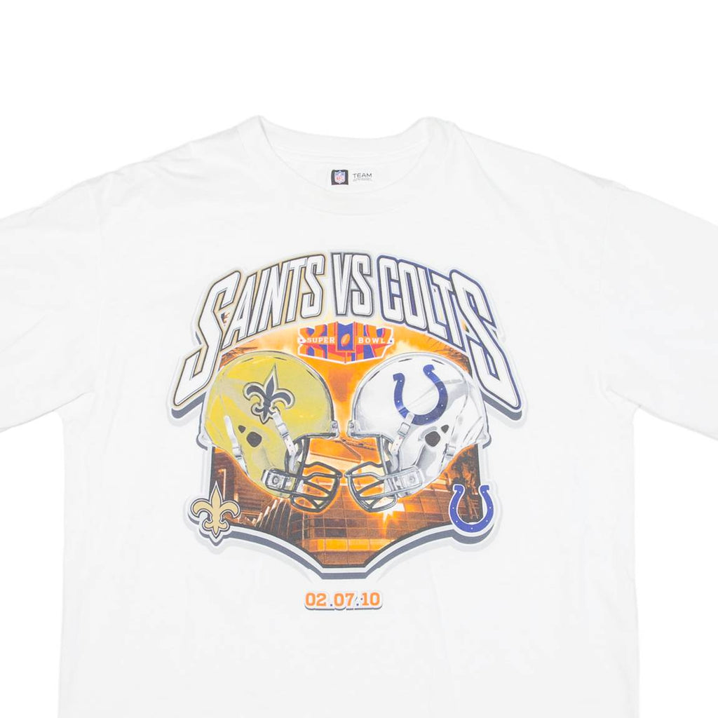 NFL Saints Vs Colts Mens T-Shirt White USA L
