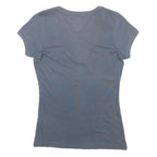 HILFIGER DENIM Womens Blue V-Neck Short Sleeve T-Shirt M Cotton Blend