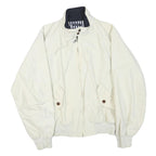 NAUTICA Mens White Zip Jacket L Polyester Blend Classic Lightweight Casual